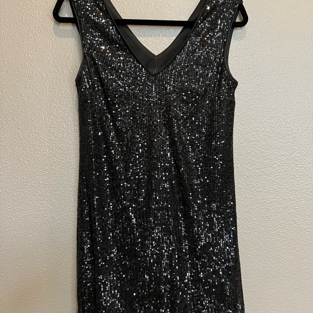 Muse Black Sequin Mini Dress